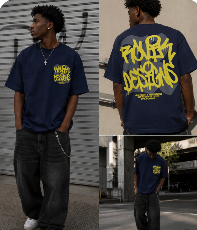 Navy Blue Rovik Riot T-shirt (PRE-ORDER)